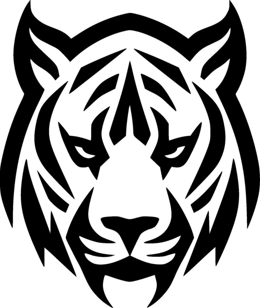 Tiger, Minimalist and Simple Silhouette - Vector illustration