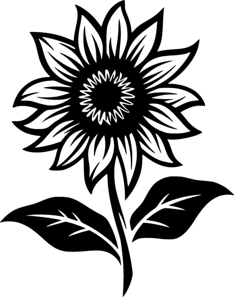 Sunflower - Minimalist and Flat Logo - Vector illustration