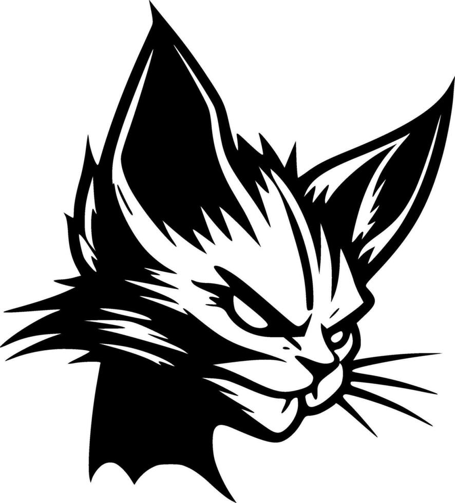 gato montés - minimalista y plano logo - vector ilustración