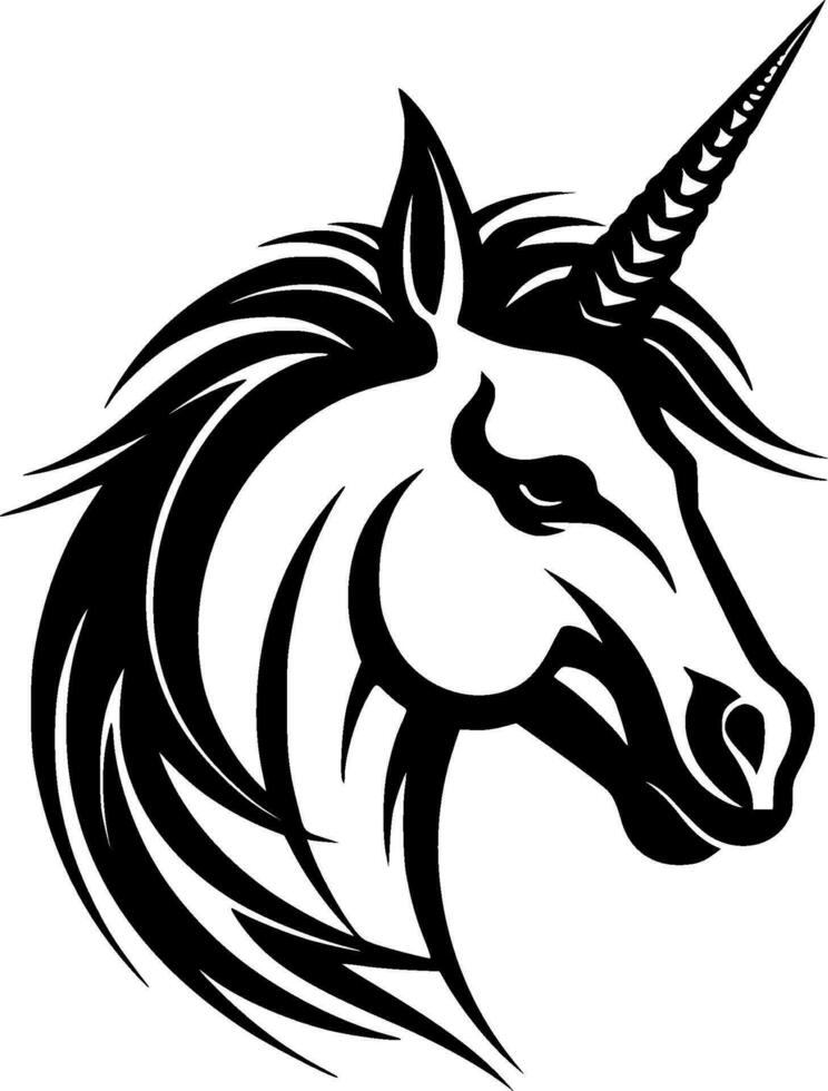 Unicorn - Minimalist and Flat Logo - Vector illustration