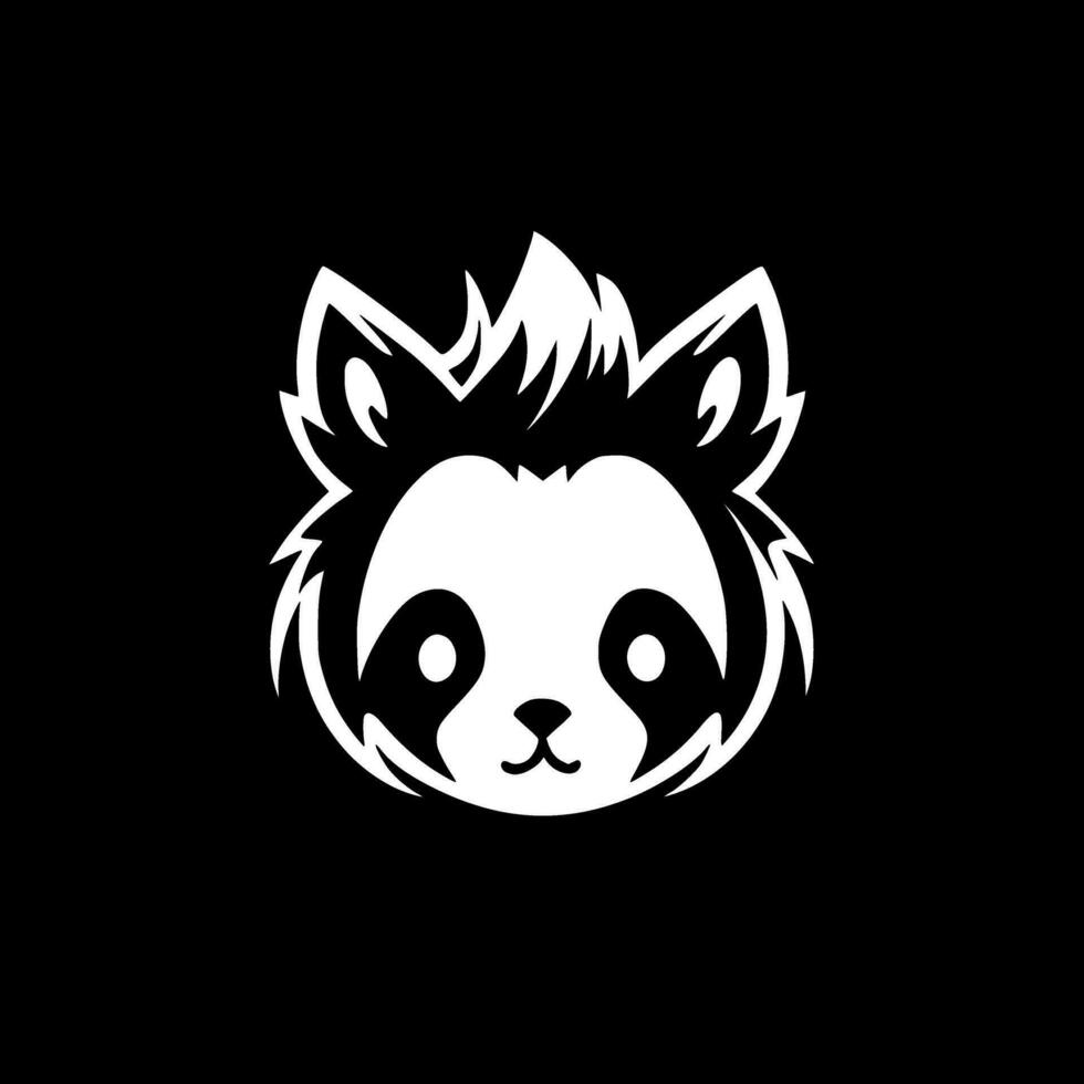 Panda - Black and White Isolated Icon - Vector illustration