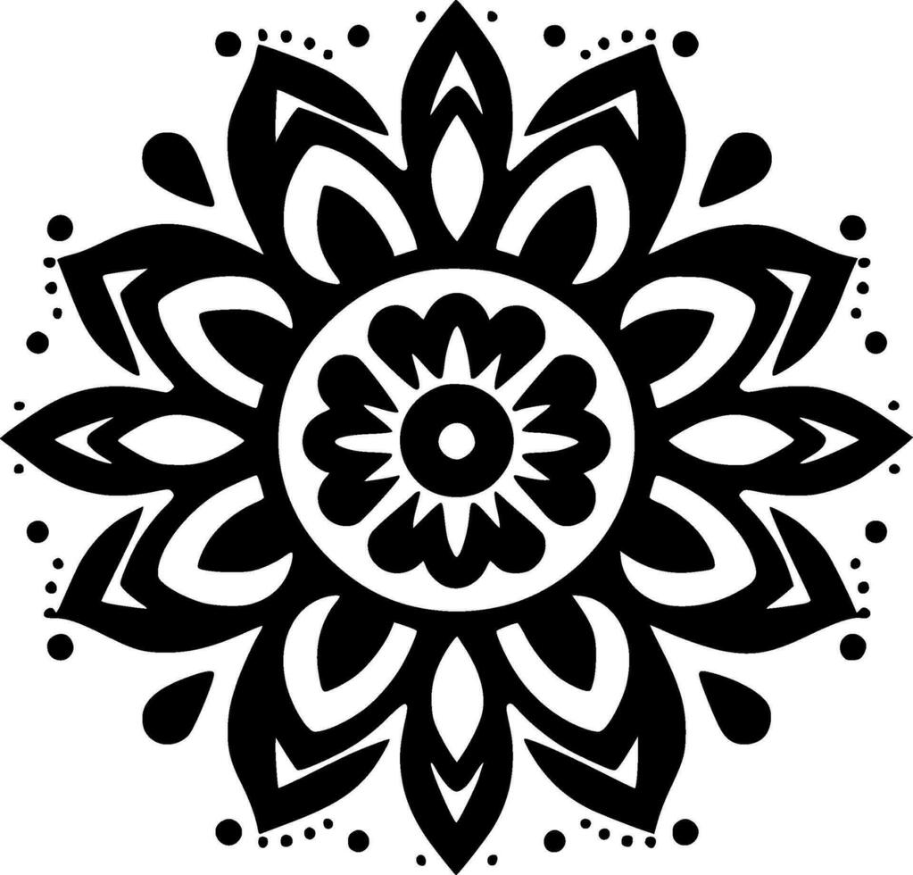 Mandala, Minimalist and Simple Silhouette - Vector illustration