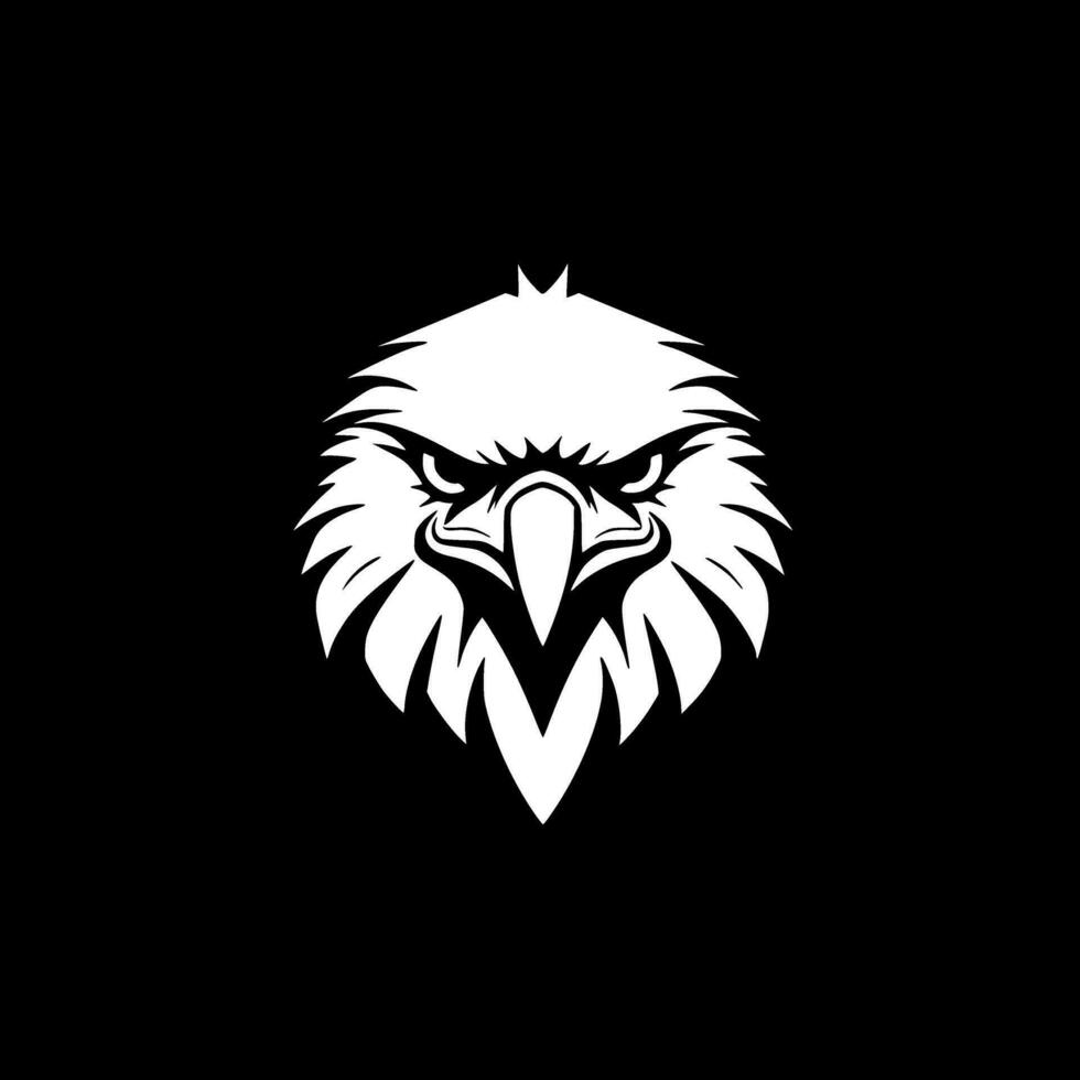 águila - negro y blanco aislado icono - vector ilustración