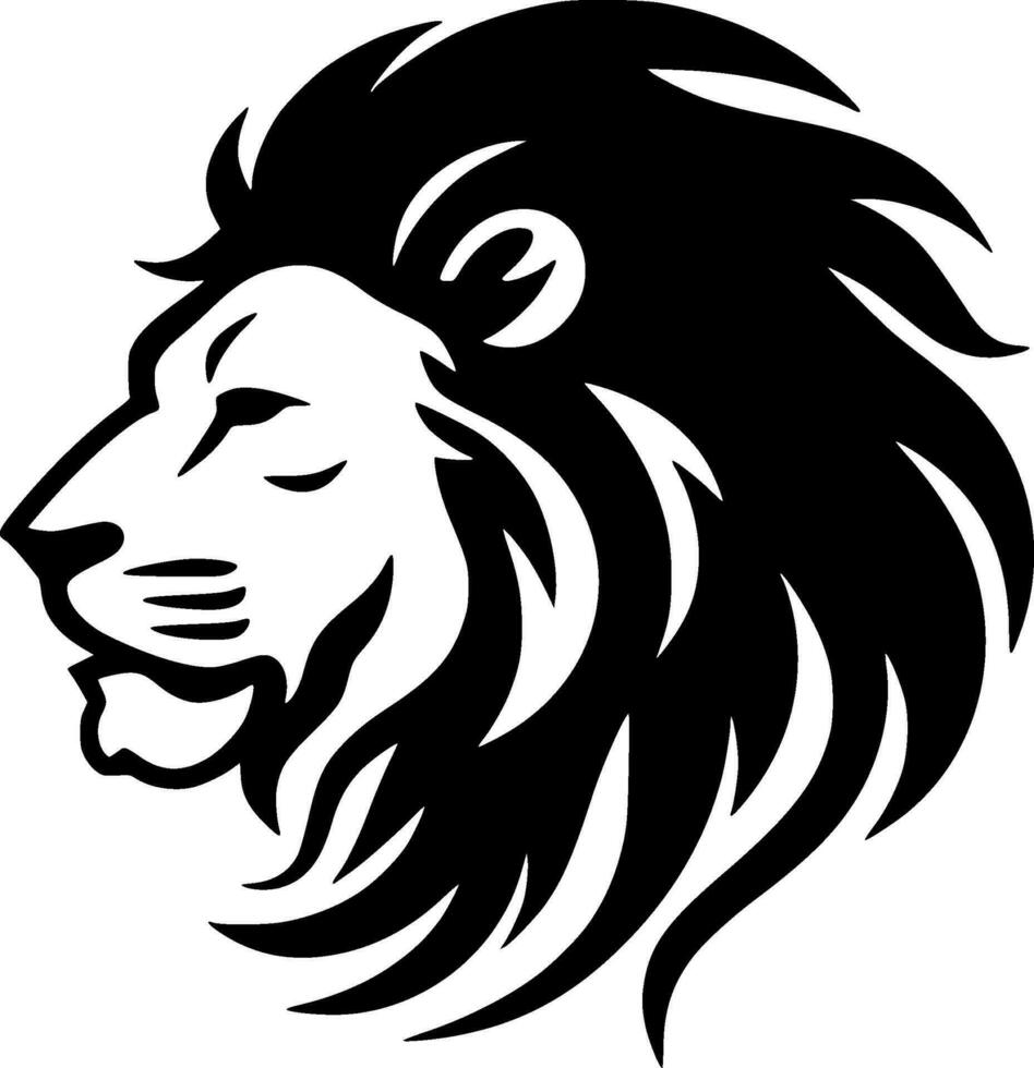 Lion, Minimalist and Simple Silhouette - Vector illustration