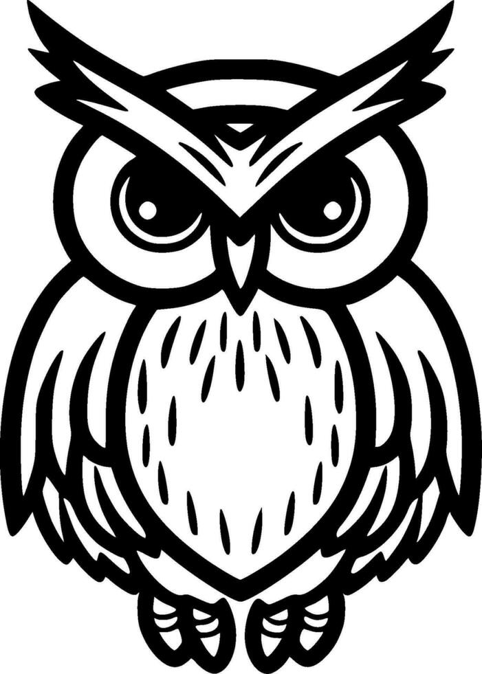 Owl - High Quality Vector Logo - Vector illustration ideal for T-shirt graphic