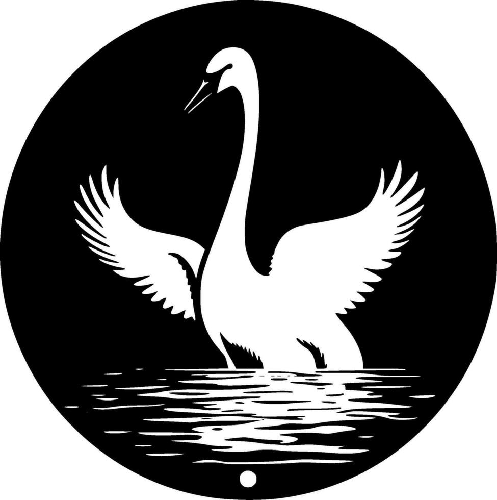 cisne - alto calidad vector logo - vector ilustración ideal para camiseta gráfico