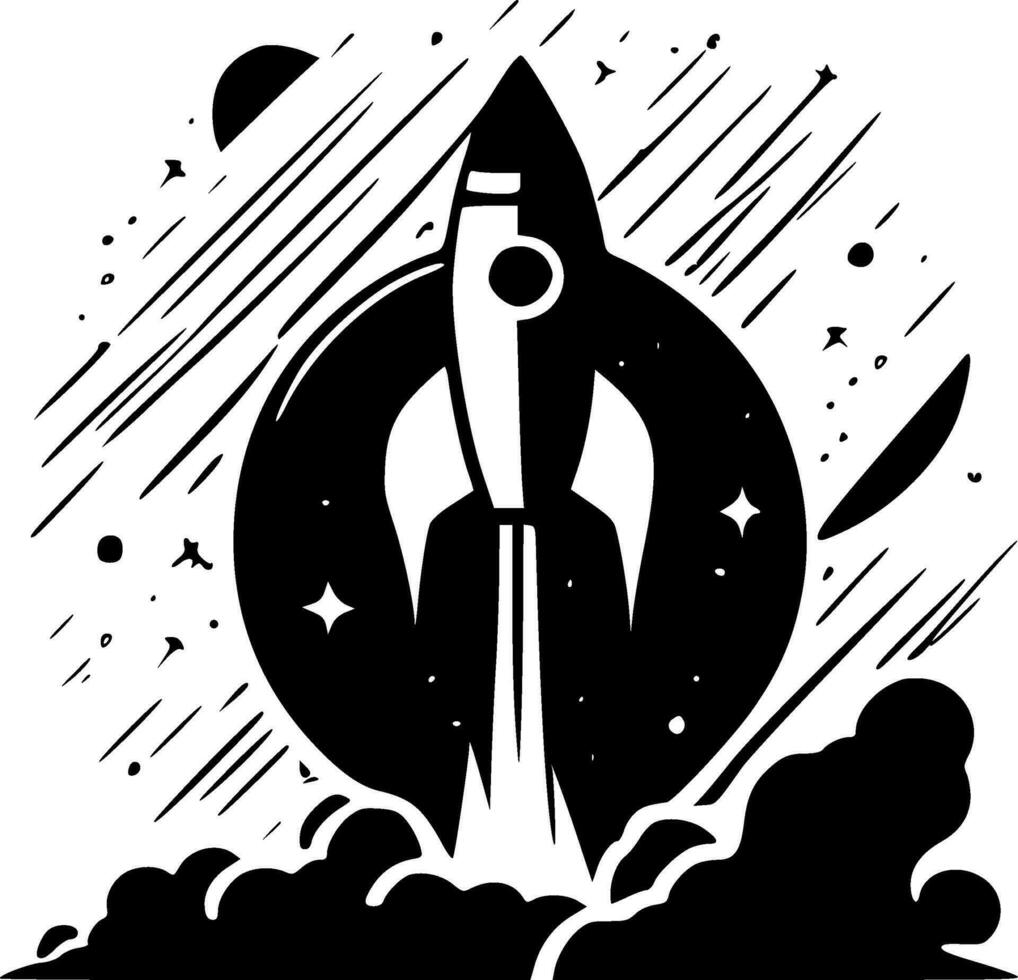 Space, Minimalist and Simple Silhouette - Vector illustration