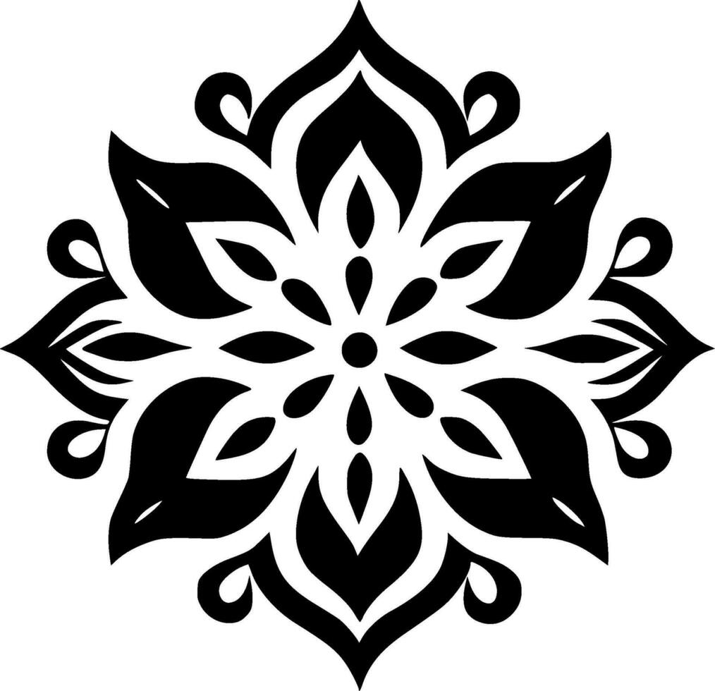 mandala - minimalista y plano logo - vector ilustración