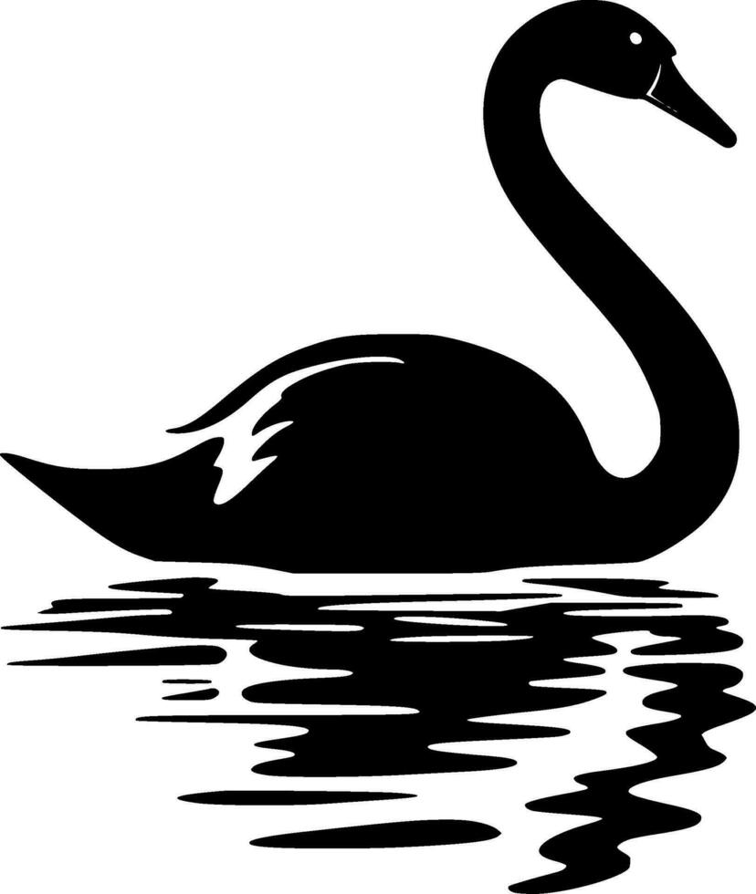 Swan - Minimalist and Flat Logo - Vector illustration