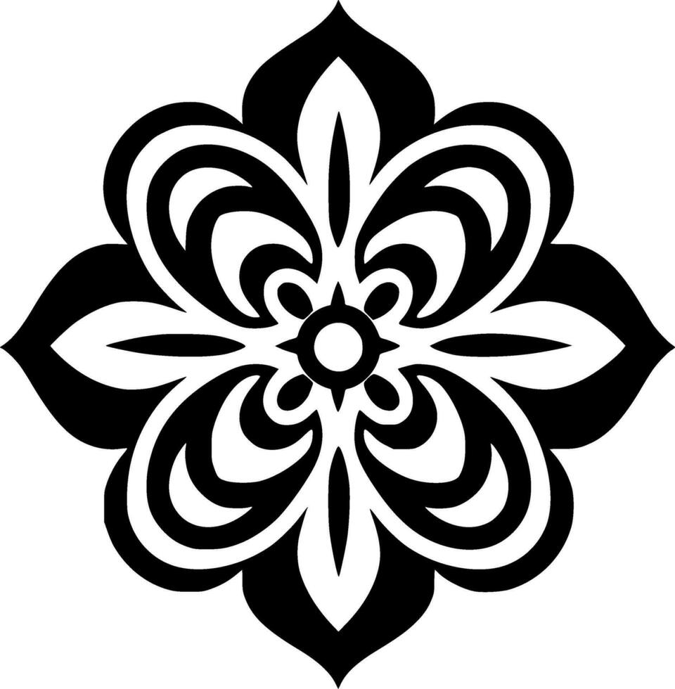 Mandala - Minimalist and Flat Logo - Vector illustration