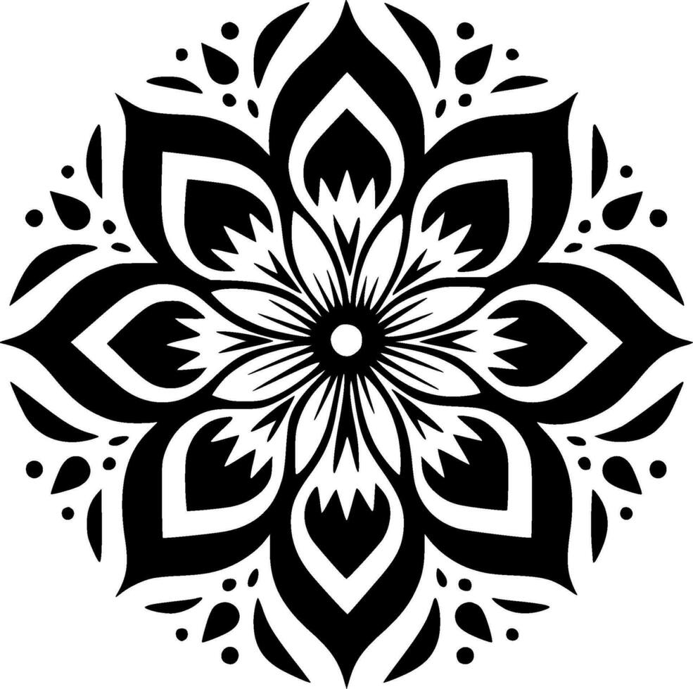 Mandala, Minimalist and Simple Silhouette - Vector illustration