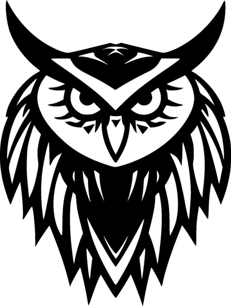 Owl, Minimalist and Simple Silhouette - Vector illustration