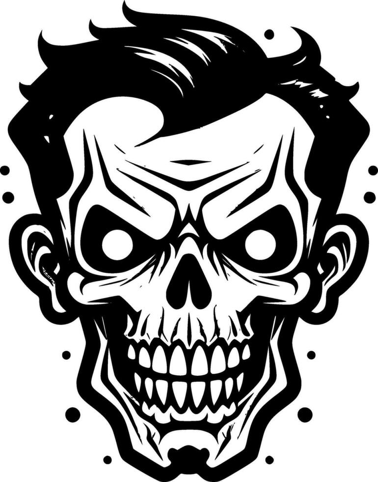 Skull, Minimalist and Simple Silhouette - Vector illustration