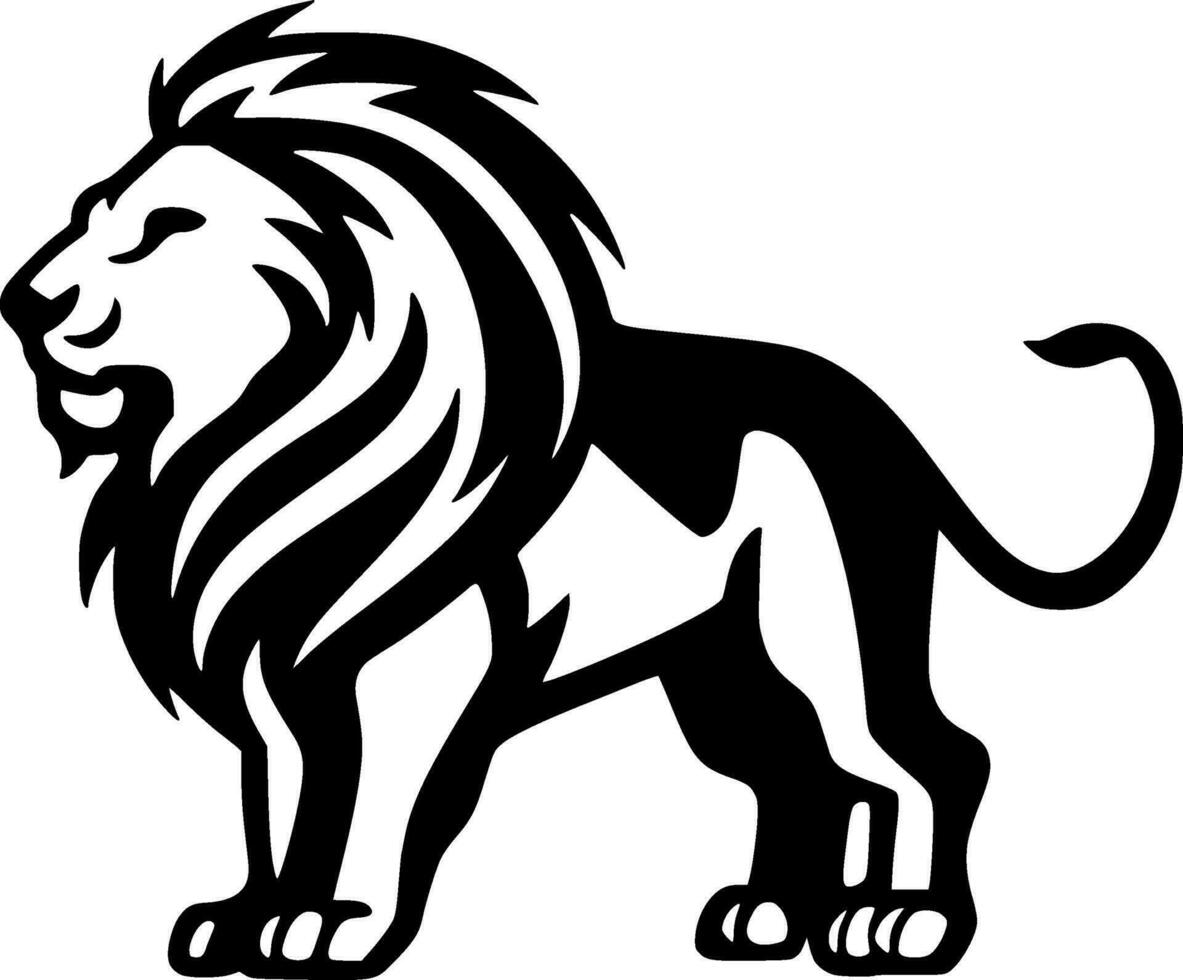 Lion - Minimalist and Flat Logo - Vector illustration