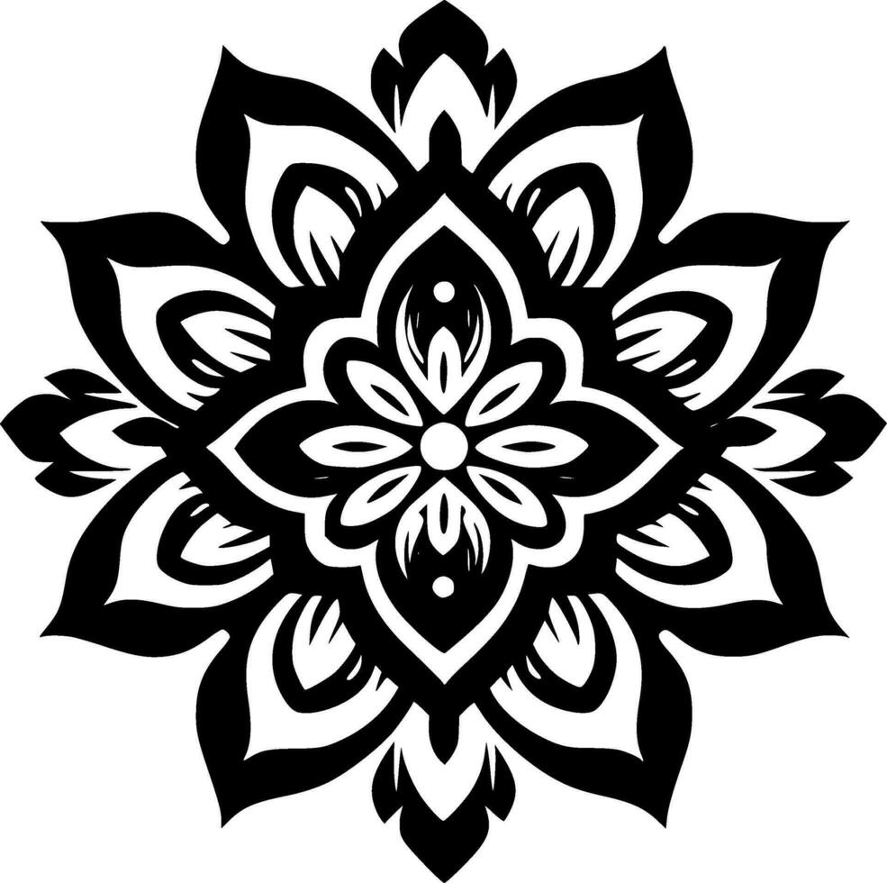 Mandala, Minimalist and Simple Silhouette - Vector illustration