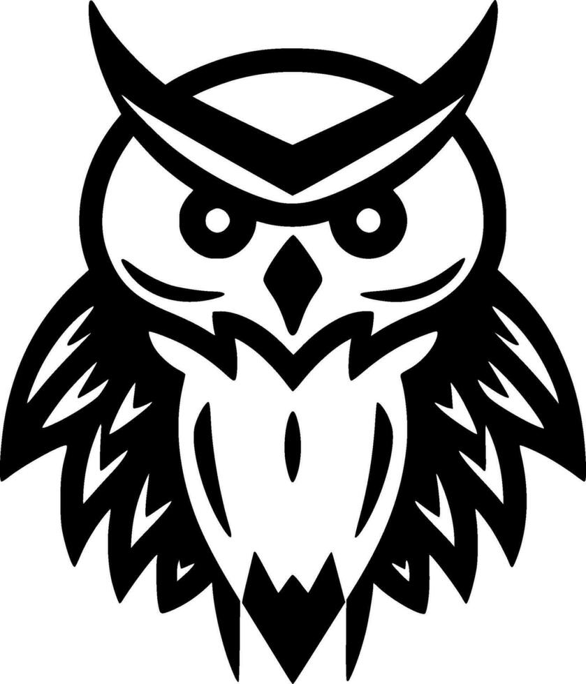 Owl - Minimalist and Flat Logo - Vector illustration