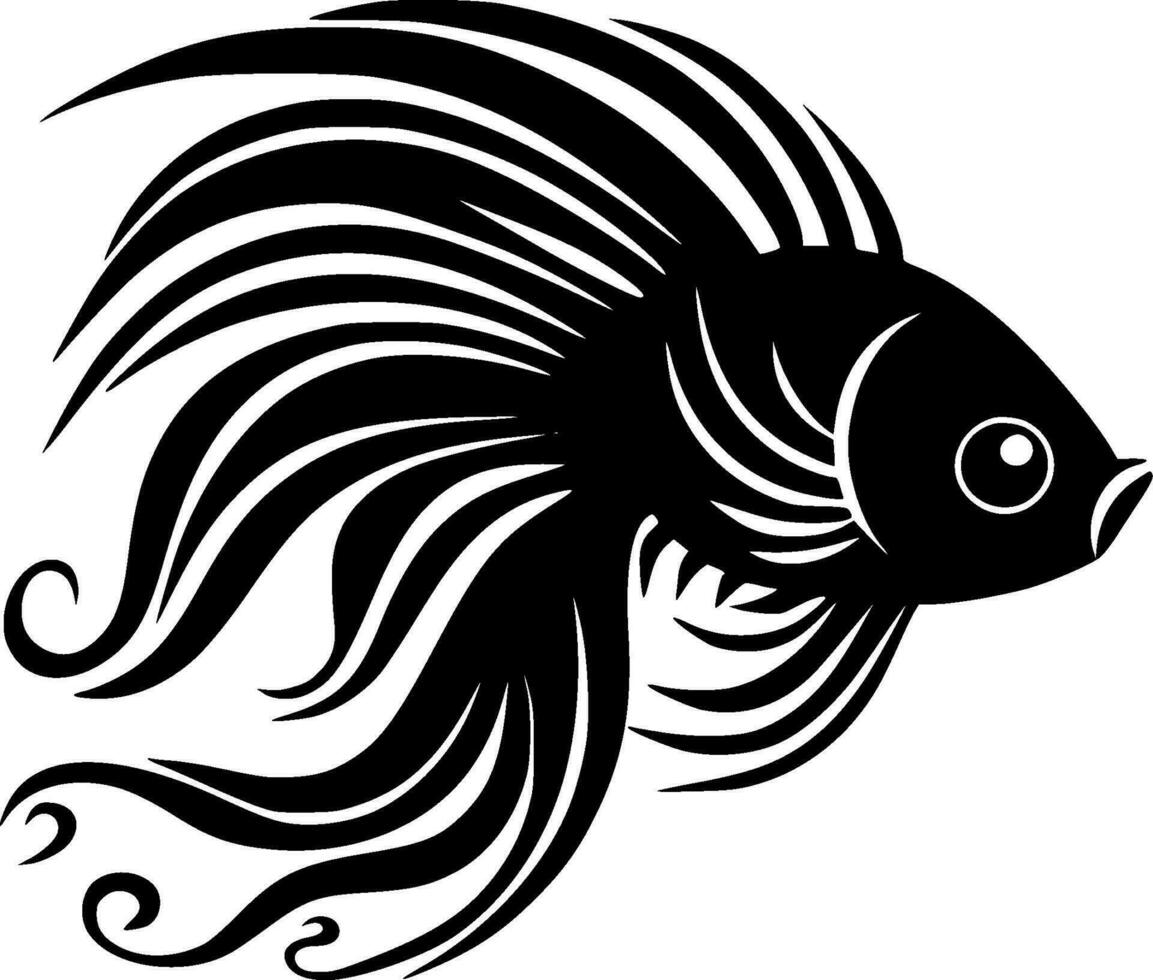 Fish, Minimalist and Simple Silhouette - Vector illustration