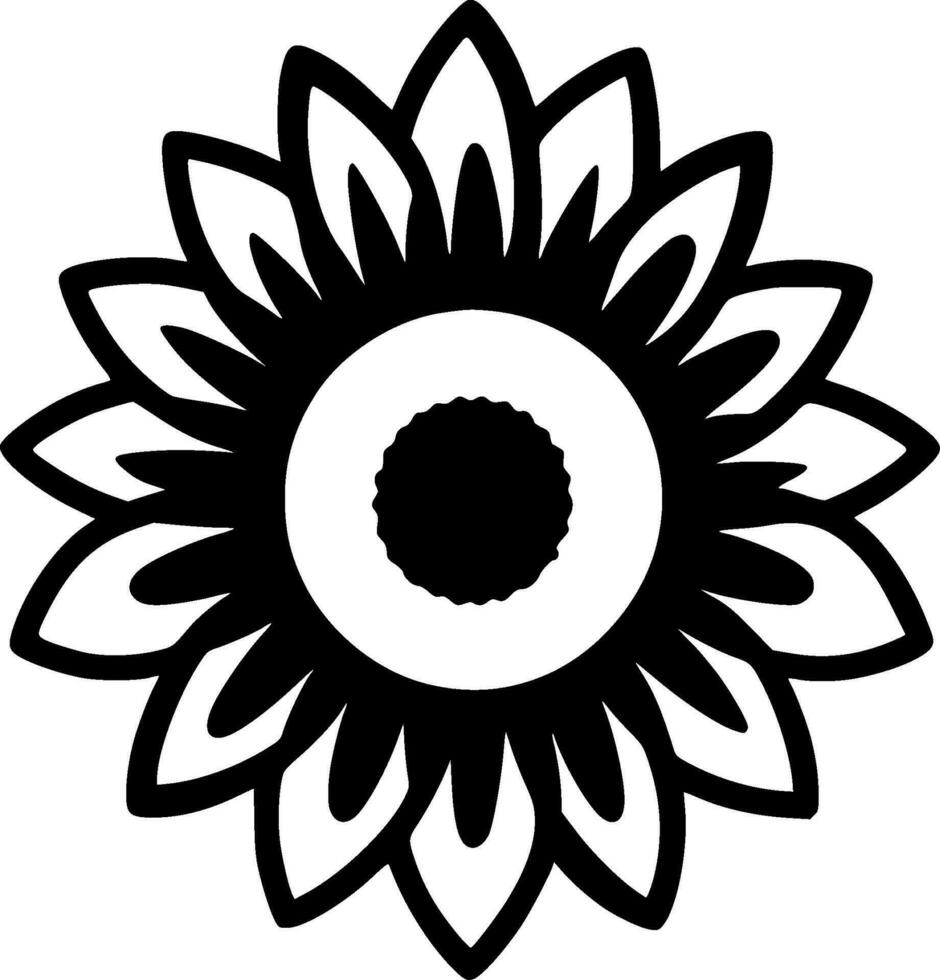 Flower - Minimalist and Flat Logo - Vector illustration