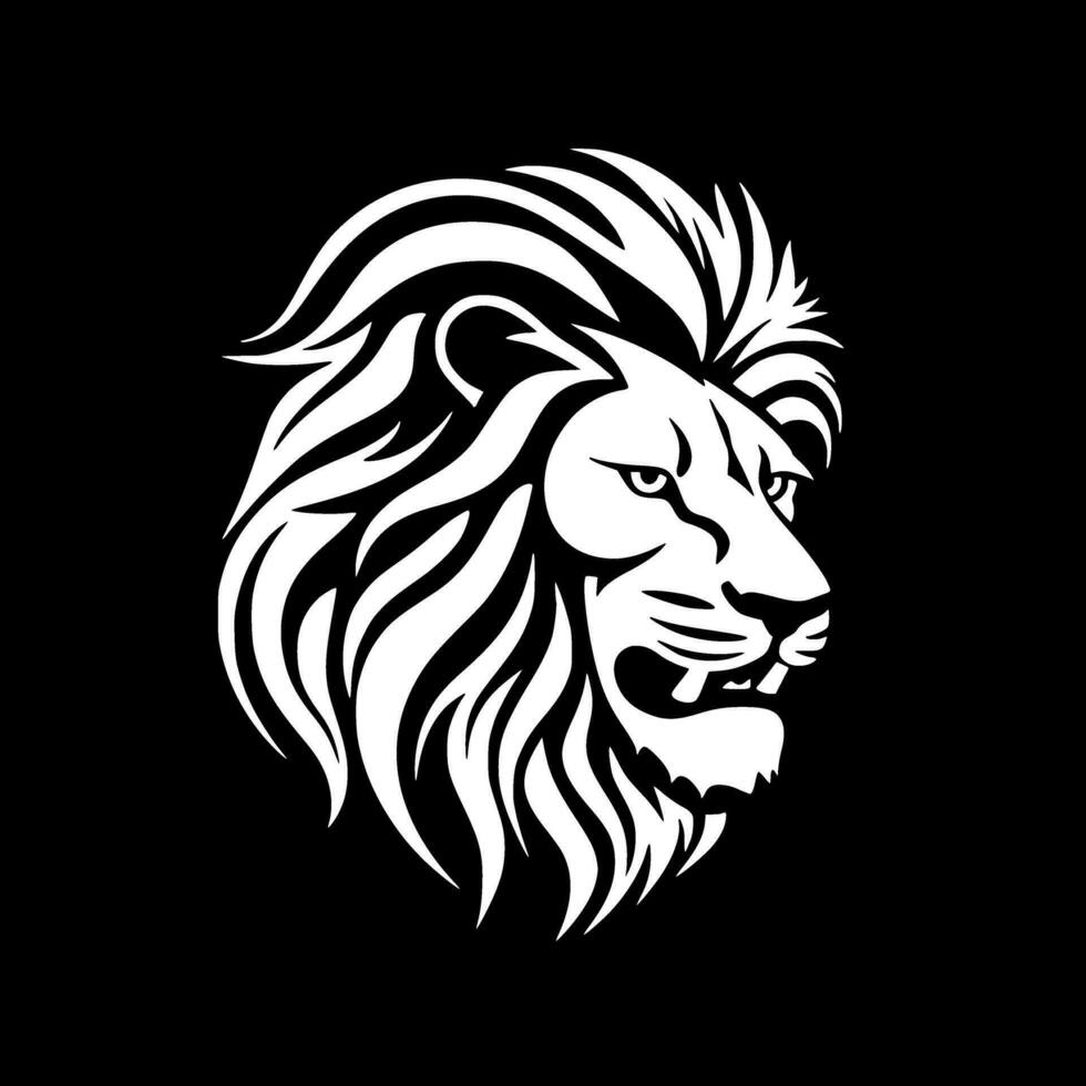 Lion - Minimalist and Flat Logo - Vector illustration