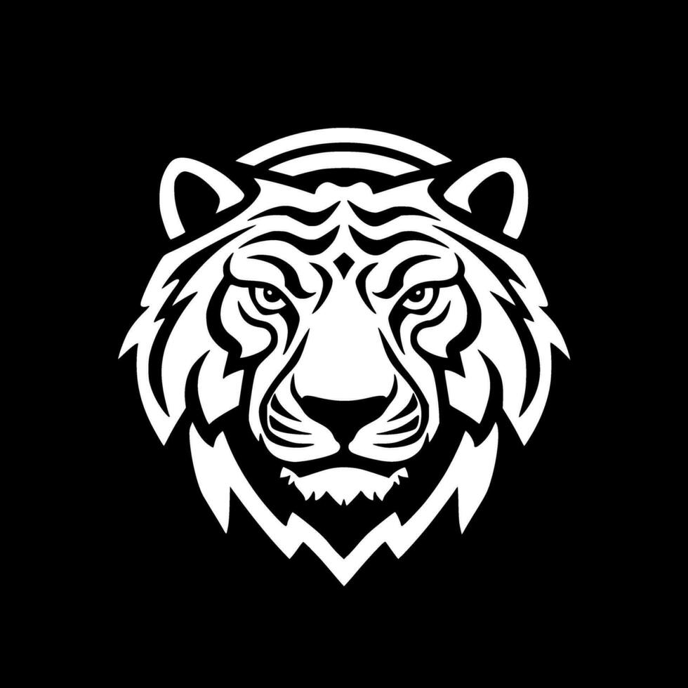 Tiger, Minimalist and Simple Silhouette - Vector illustration