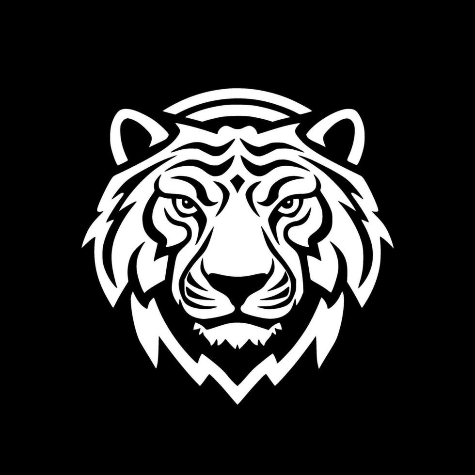 tigre, minimalista y sencillo silueta - vector ilustración