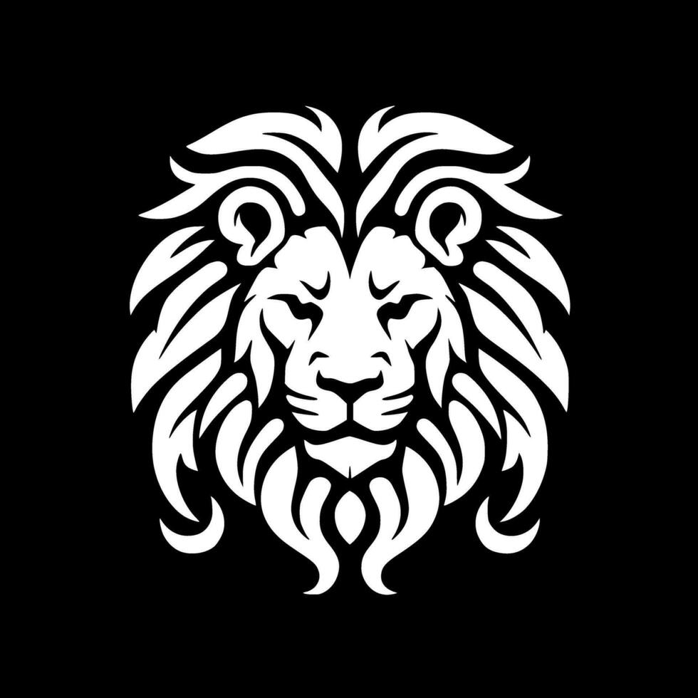 Lion, Minimalist and Simple Silhouette - Vector illustration