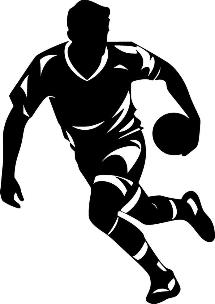 fútbol, negro y blanco vector ilustración