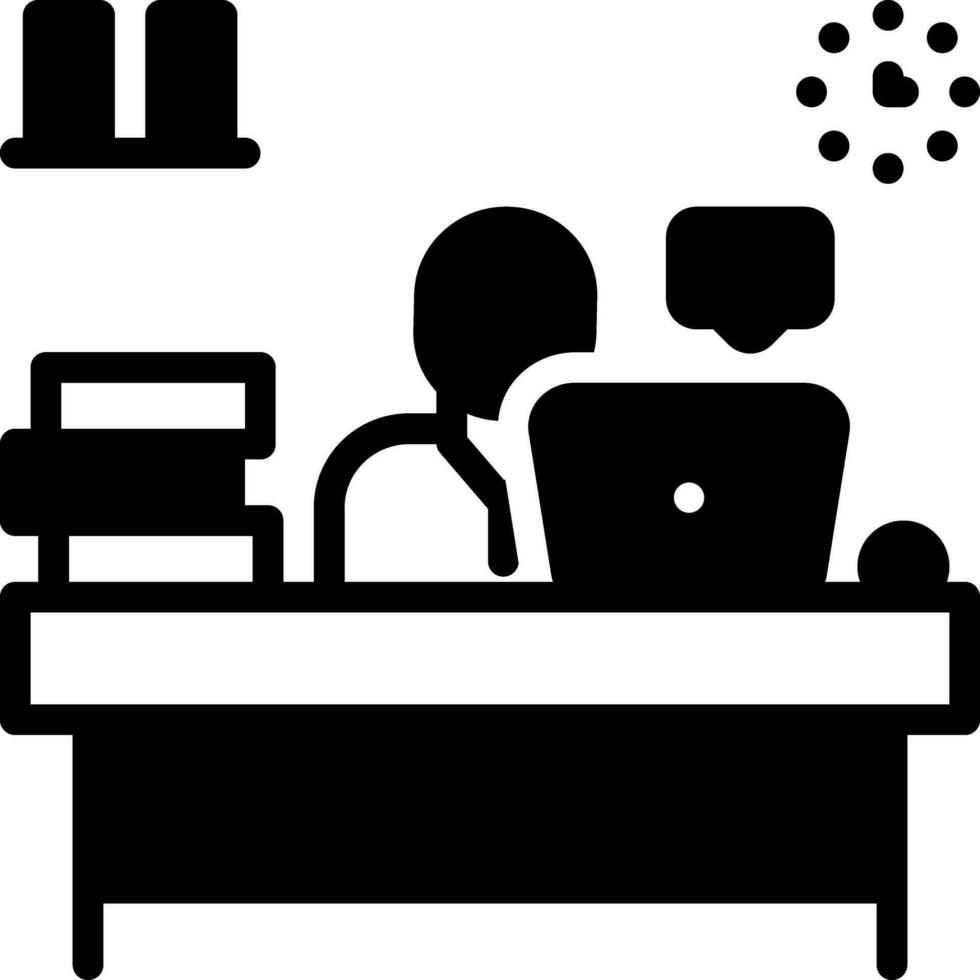 solid icon for working vector