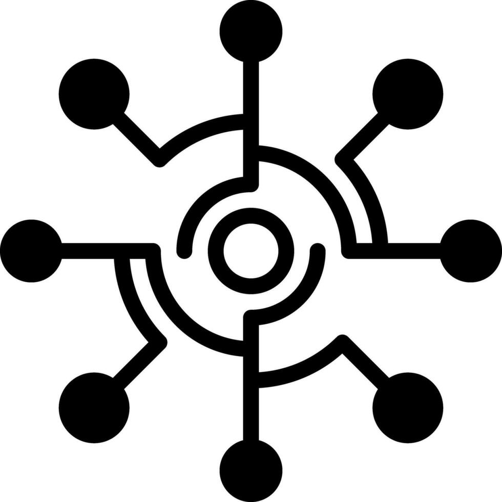 solid icon for connection vector