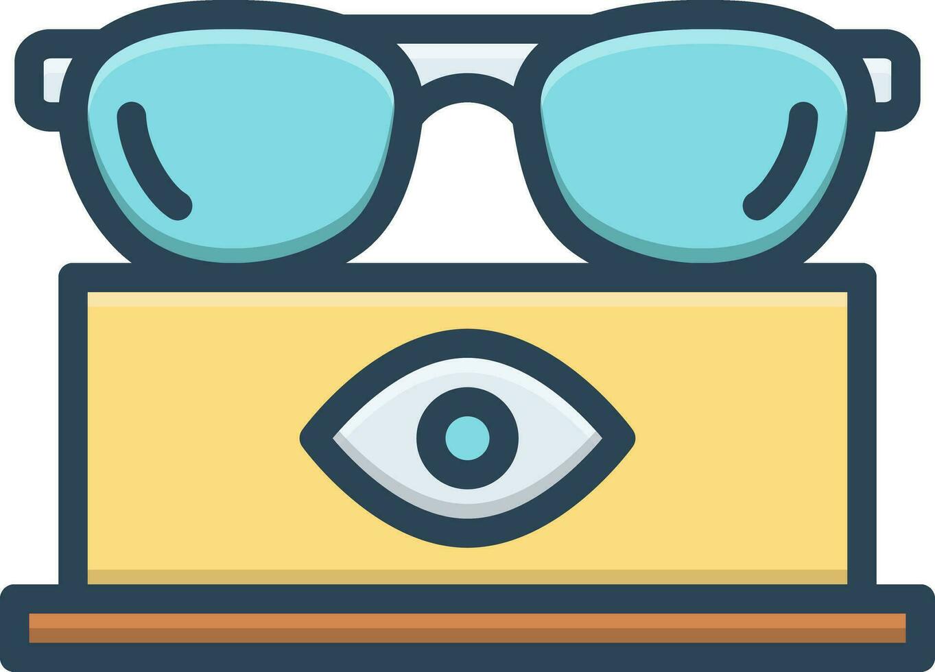 color icon for optical vector