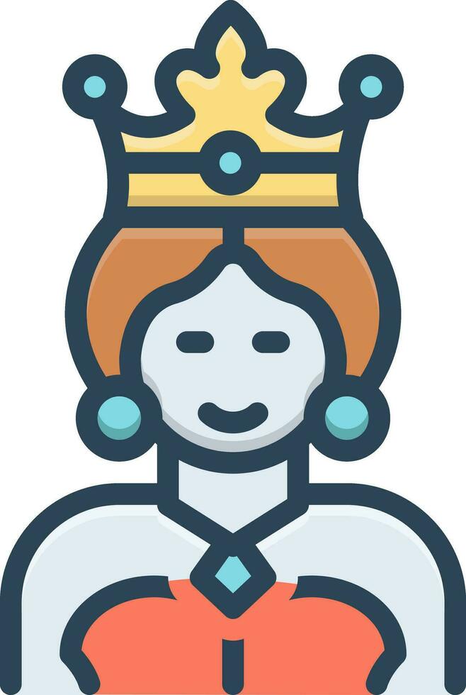 color icon for queens vector