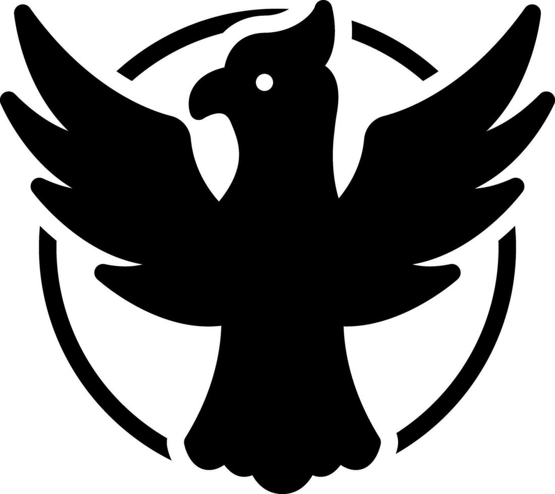 solid icon for phoenix vector