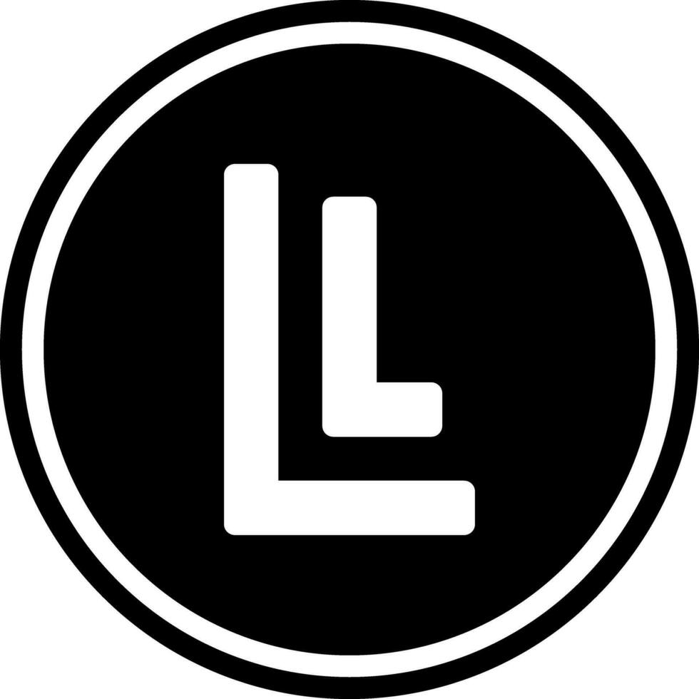 solid icon for ll vector