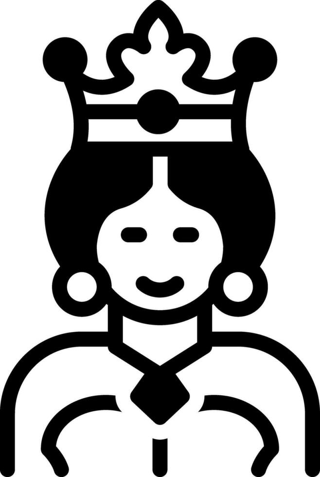 solid icon for queens vector