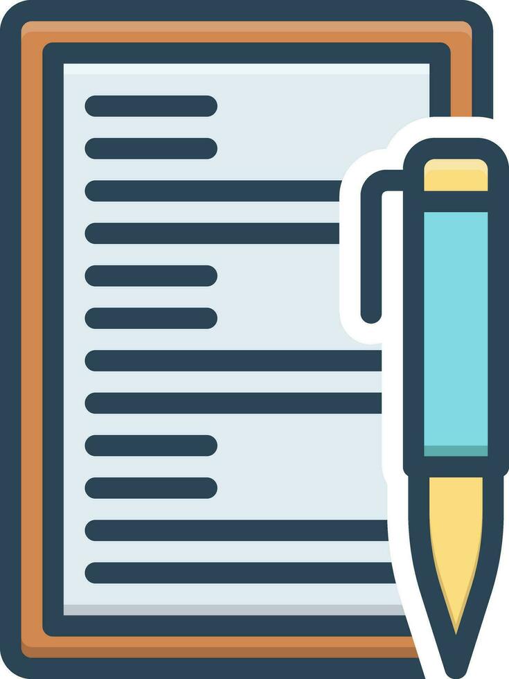 color icon for briefing vector