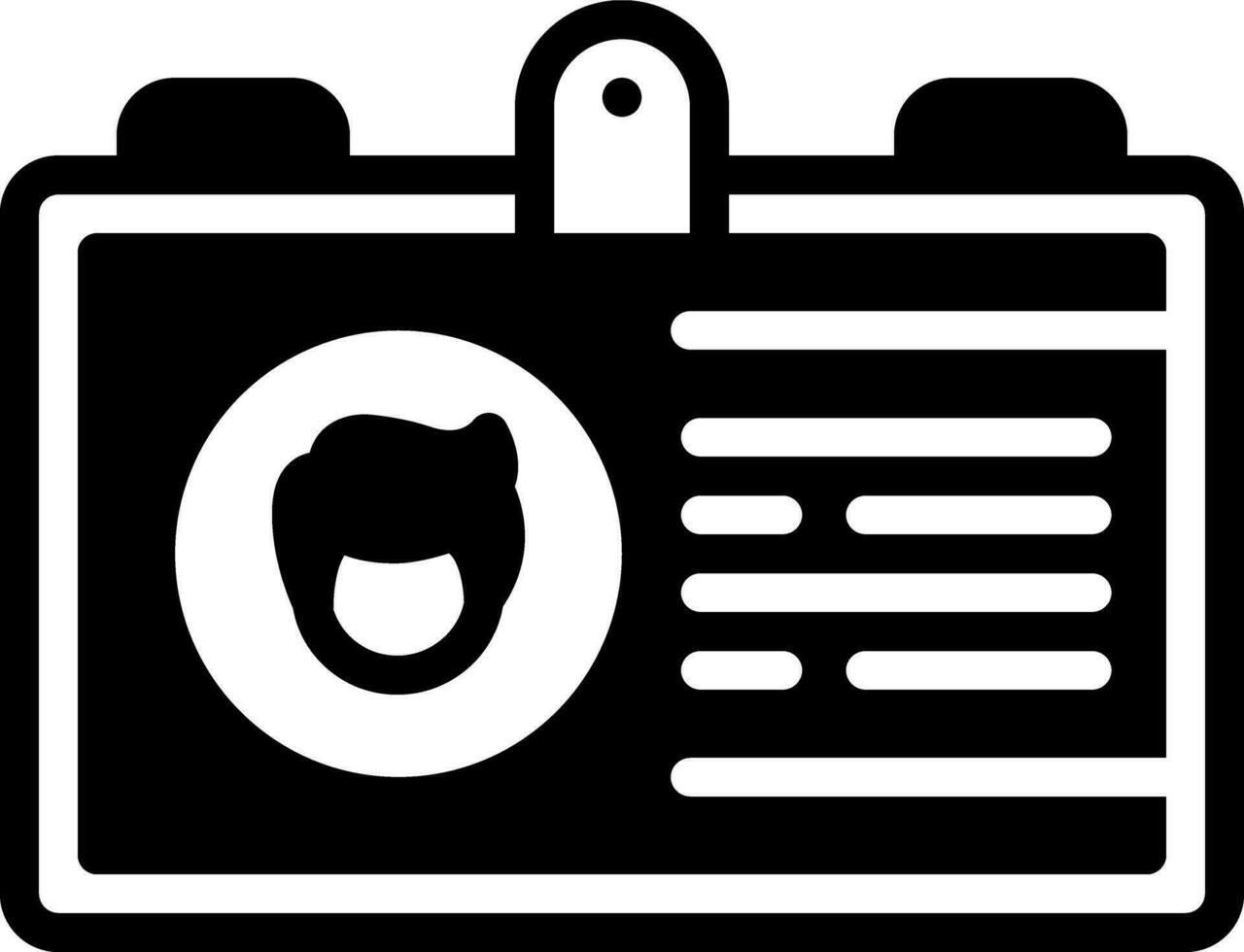 solid icon for identity vector