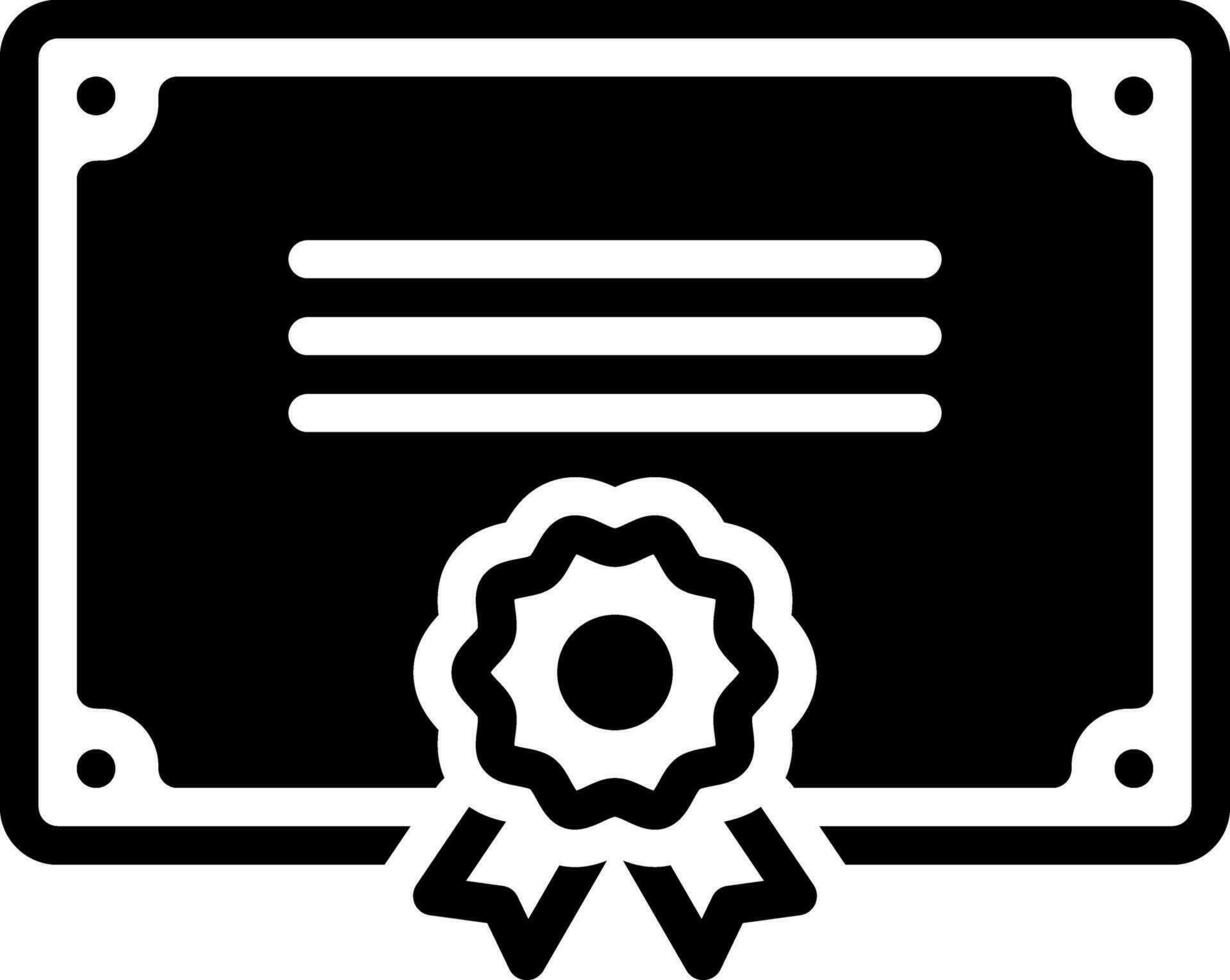 solid icon for accreditation vector