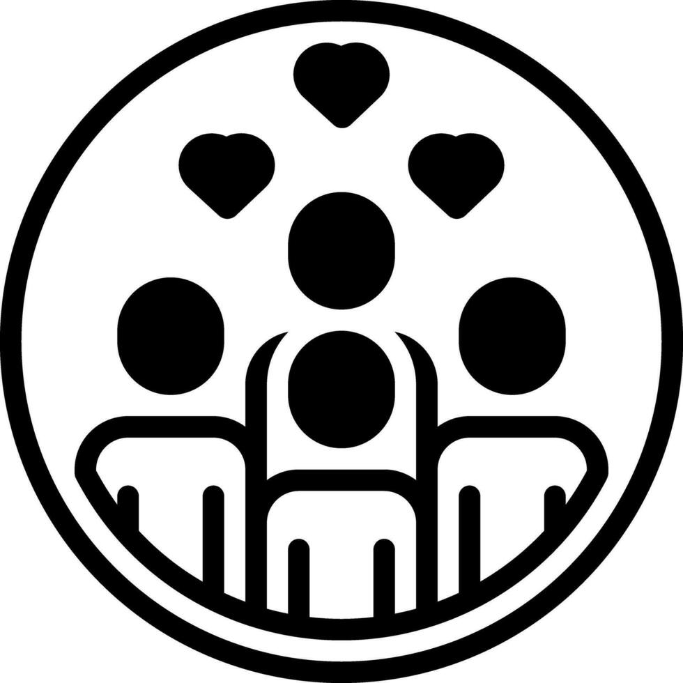 solid icon for inclusion vector