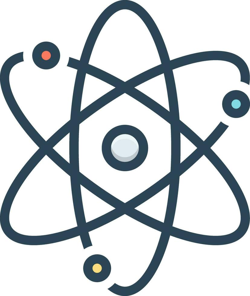 color icon for atom vector