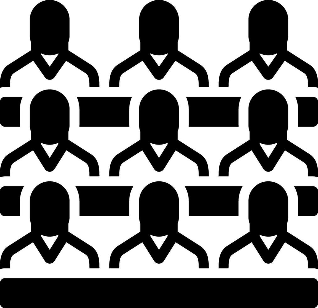 solid icon for audience vector
