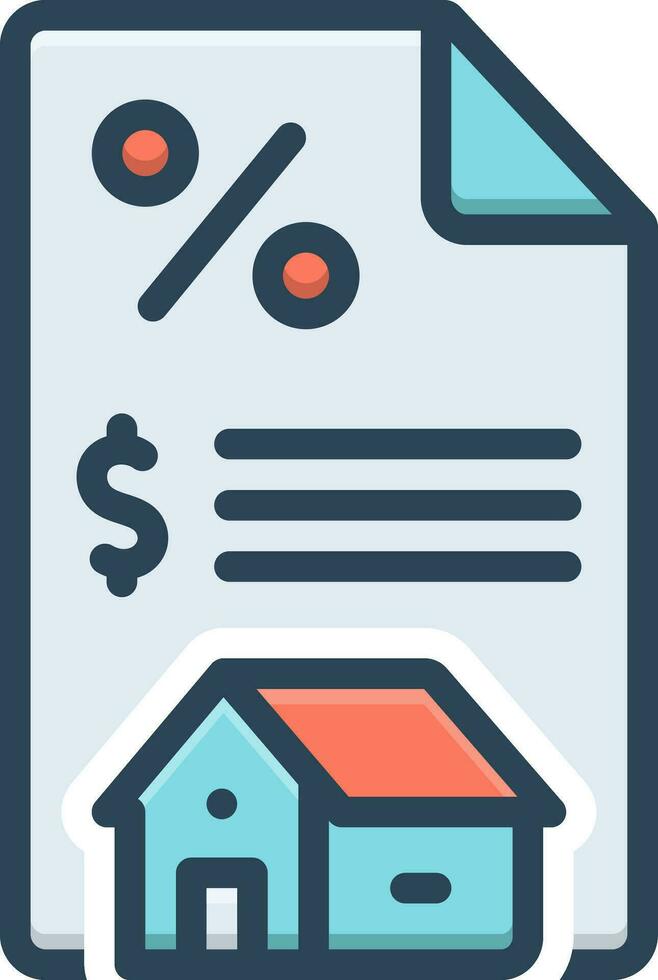 color icon for tax vector