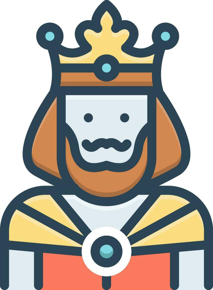 color icon for king vector