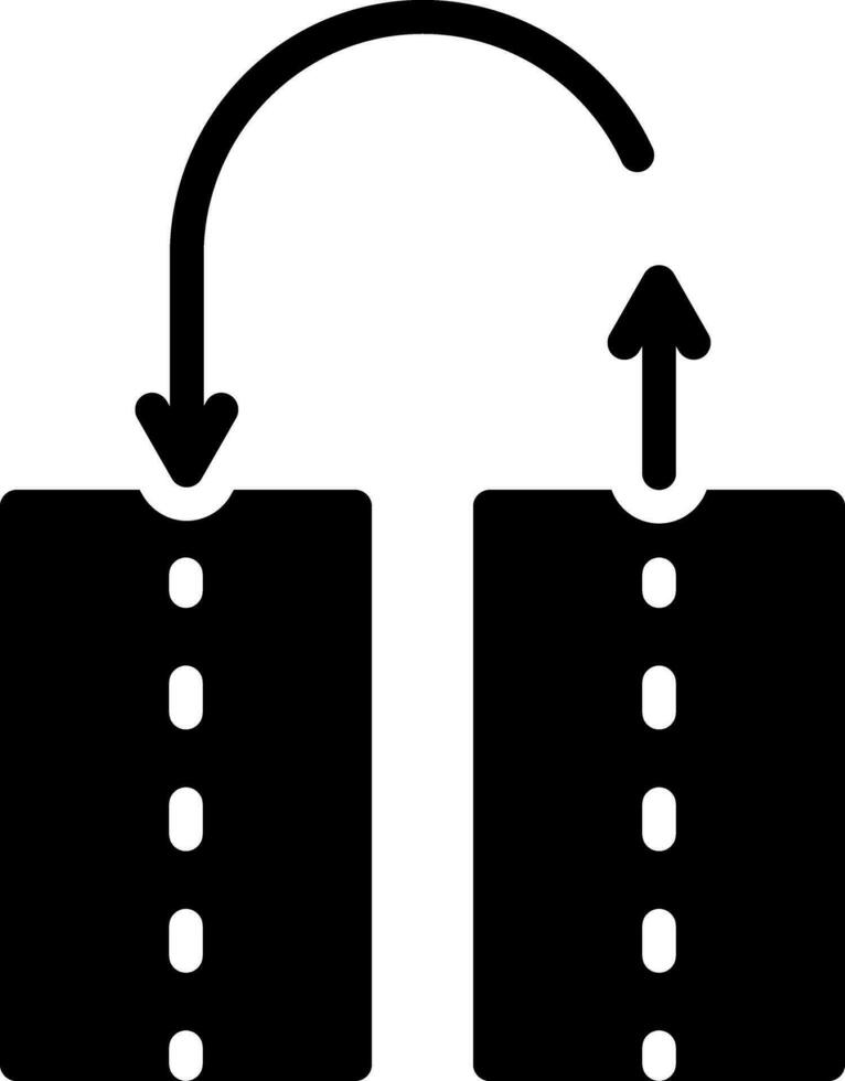 solid icon for trackback vector