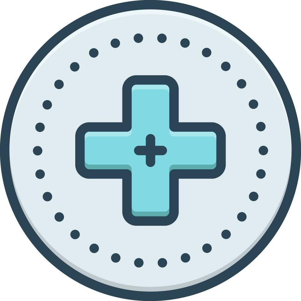 color icon for medical vector