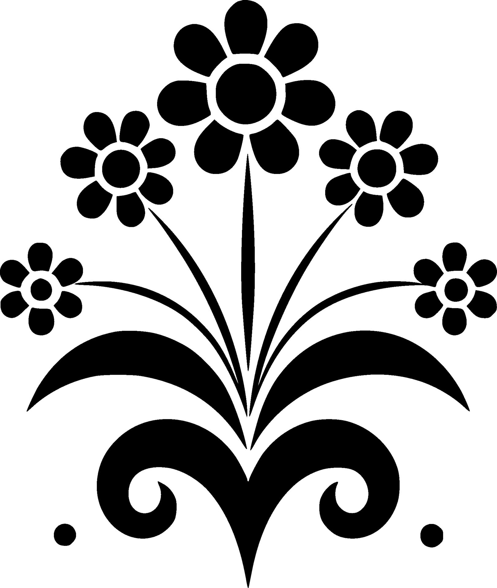 Flower, Black and White Vector illustration 34809096 Vector Art at Vecteezy