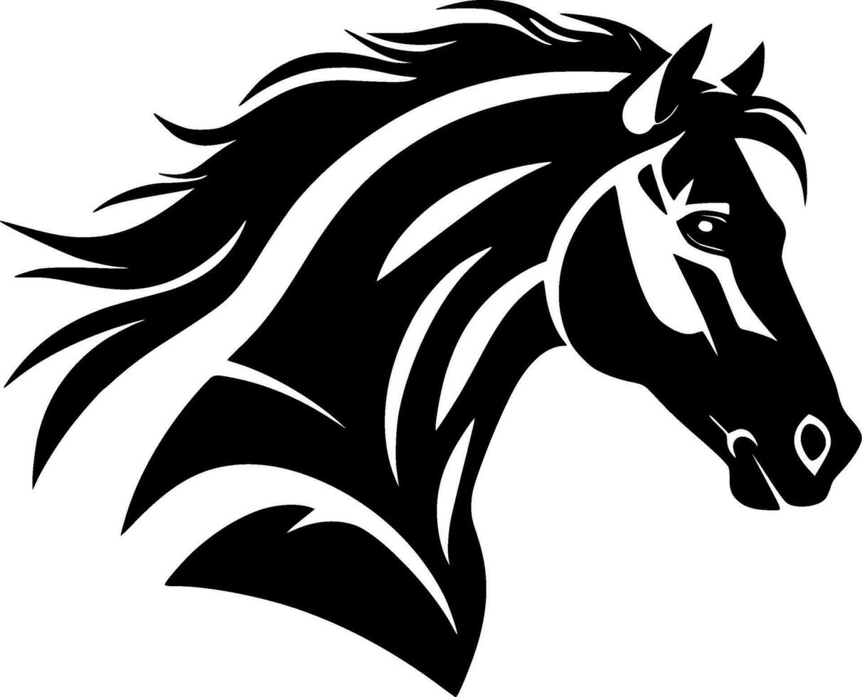 caballo - minimalista y plano logo - vector ilustración