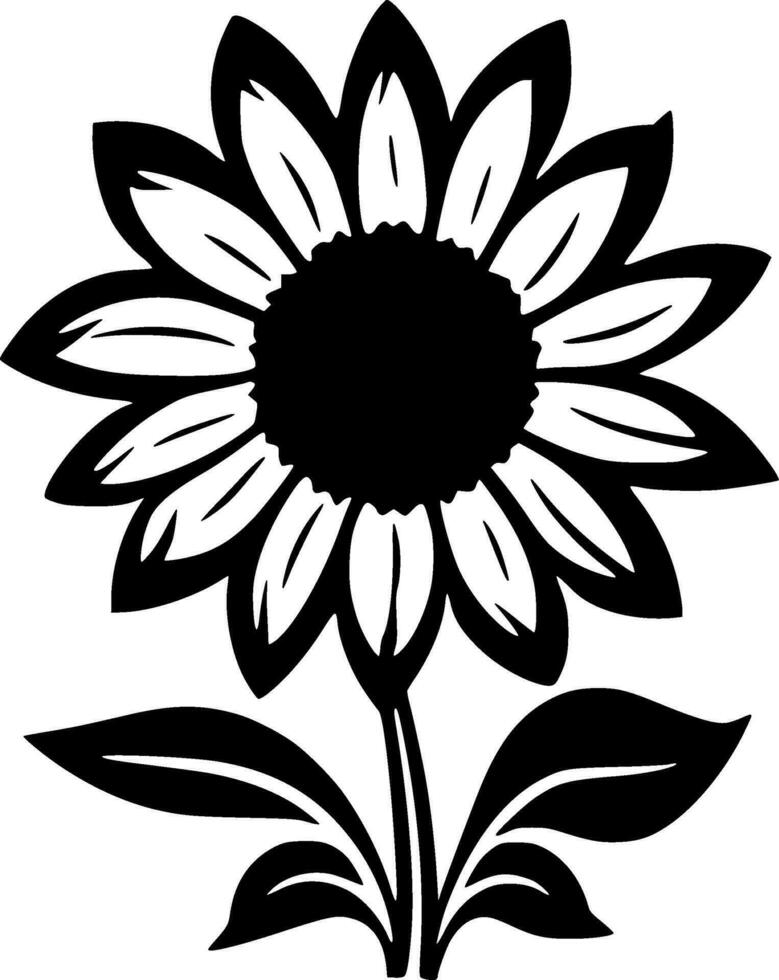 Flower, Minimalist and Simple Silhouette - Vector illustration