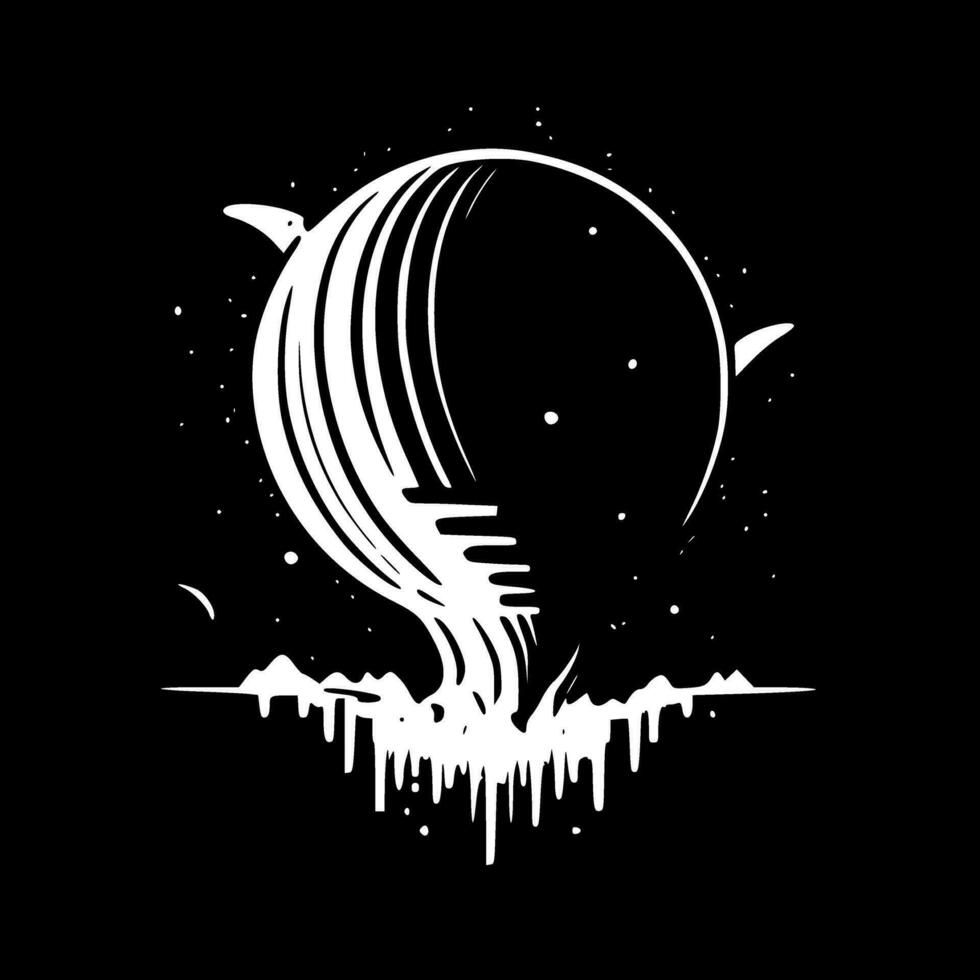 Space, Black and White Vector illustration