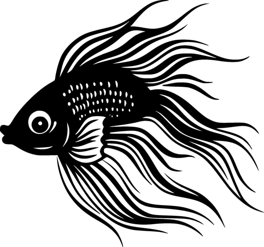 Fish, Minimalist and Simple Silhouette - Vector illustration