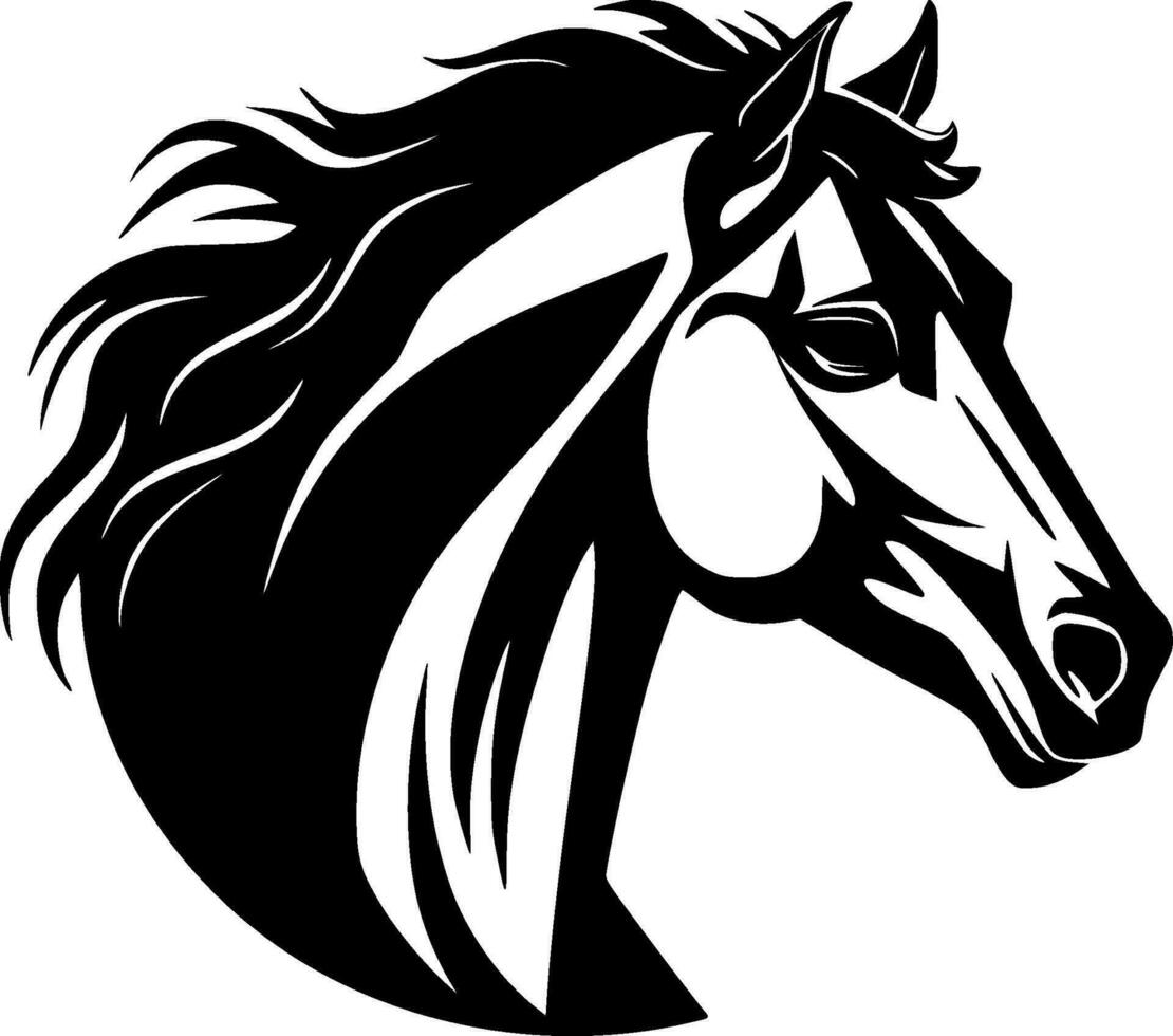 Horse, Minimalist and Simple Silhouette - Vector illustration